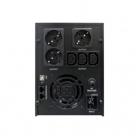 ENERGENIE EG-UPS-036 UPS with USB and LCD display 3000VA 3x Schuko + 3x IEC socket black