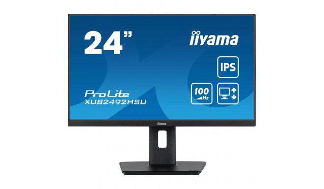 LCD Monitor|IIYAMA|XUB2492HSU-B6|24"|Panel IPS|1920x1080|16:9|Matte|0.4 ms|Speakers|Swivel|Pivot|Hei