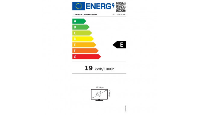 LCD Monitor|IIYAMA|G2770HSU-B1|27"|Gaming|Panel IPS|1920x1080|16:9|Matte|0.8 ms|Speakers|Tilt|Colour