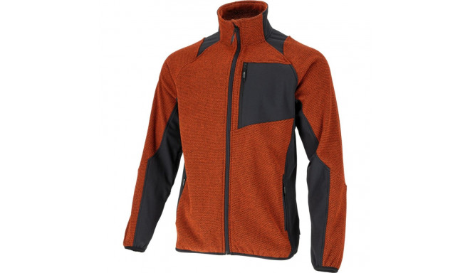 Bluza tech-fleece ceglasto-czarna, "2xl", ce,lahti