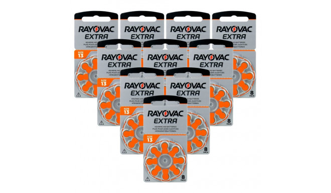 Batteries for Hearing Aids Rayovac Extra 13 80 Units.