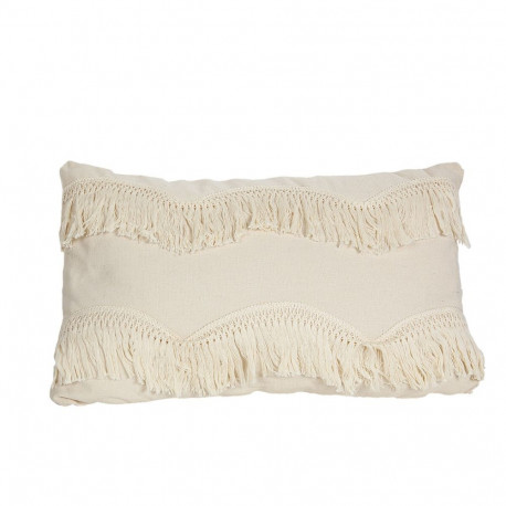 Cushion Romimex White With tassles