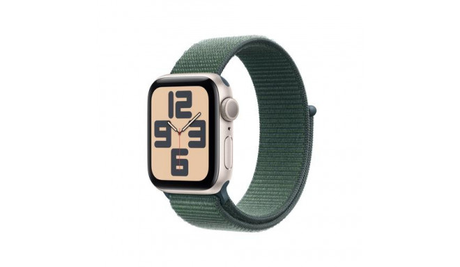 Apple Watch SE GPS 40mm Starlight Aluminium Case with Lake Green Sport Loop