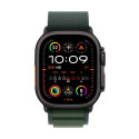 Apple Watch Ultra 2 GPS + Cellular 49mm Black Titanium Case with Dark Green Alpine Loop - Large