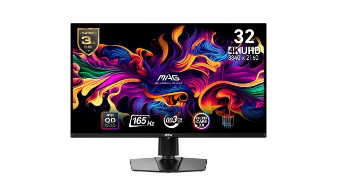 MSI MAG 321UP QD-OLED computer monitor 80 cm (31.5&quot;) 3840 x 2160 pixels 4K Ultra HD Black