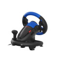 GENESIS Seaborg 350 Black, Blue USB Steering wheel + Pedals Nintendo Switch, PC, PlayStation 4, Play