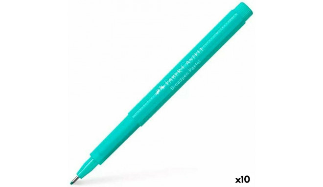 Felt-tip pens Faber-Castell Broadpen Document Turquoise (10 Units)