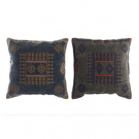 Padi DKD Home Decor Sinine Oranž Araablane 50 x 10 x 50 cm (2 Ühikut)