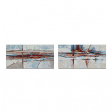 Maal DKD Home Decor 140 x 2,8 x 70 cm Abstraktne Kaasaegne (2 Ühikut)