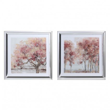Картина DKD Home Decor 69 x 2,5 x 69 cm Деревья традиционный (2 штук)