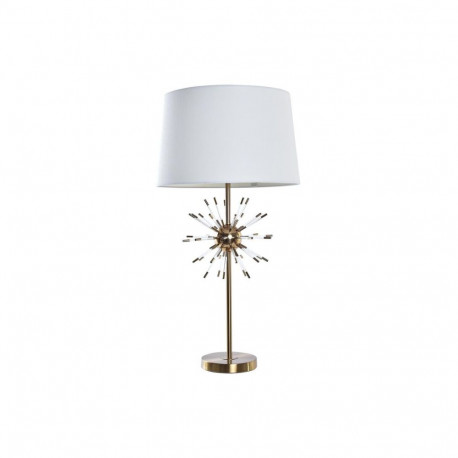 Laualamp DKD Home Decor Kuldne Metall Valge 41 x 41 x 80 cm 220 V 50 W