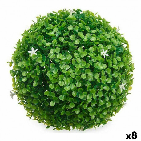 Decorative Plant Ibergarden 555 555 Plastic Flowers Sheets Ball 22 x 22 x 22 cm (8 Units)