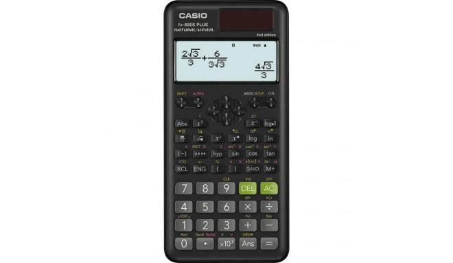 CASIO FX-85ESPLUS-2 B CALCULATOR SCIENTIFIC 252 FUNCTIONS 77X162MM  CARDBOARD BOX  BLACK