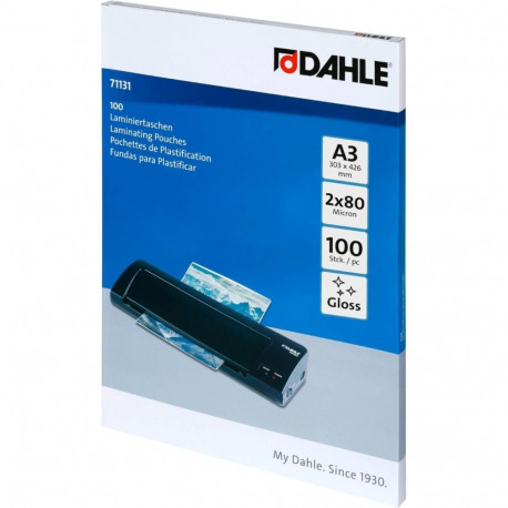 Lamineerimiskile A3 80mic, 100 kile pakis, läikiv, Dahle