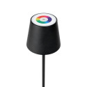 PLATINET TABLE RESTAURANT LAMP WATERPROOF IP44 RECHARGEABLE RGB 10H LIGHT BLACK [46017]