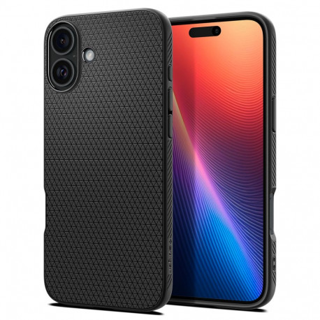 Kaitseümbris Liquid Air, Apple iPhone 16 Plus, must, Spigen