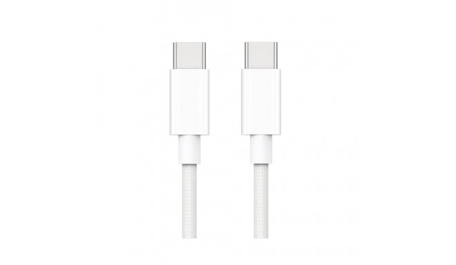 iLike CBL6 punutud traat 65 W PD USB-C-USB-C andmeside ja laadija 2 m kaabel valge (OEM)