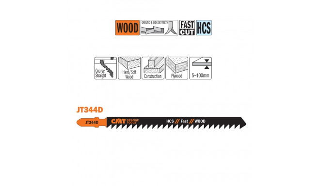 5 JIG SAW BLADES HCS 132x4x6TPI (WOOD/STRAIGHT/COARSE)