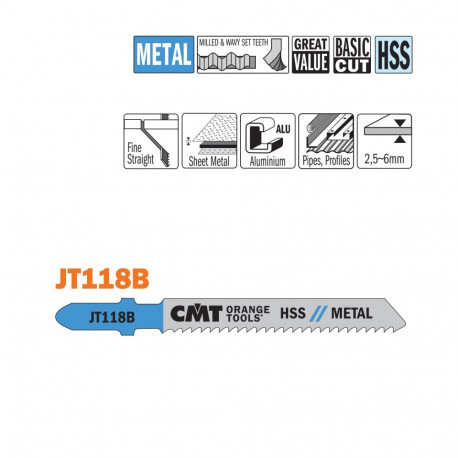 Tikksaelehed, 5 tk HSS 76x2x12TPI (METAL/STRAIGHT/FINE)