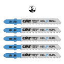 5 JIG SAW BLADES HSS 76x2x12TPI (METAL/STRAIGHT/FINE)