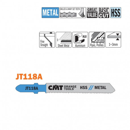 Tikksaelehed, 5 tk HSS 76x1.2x21 TPI (METAL/STRAIGHT/FINE)