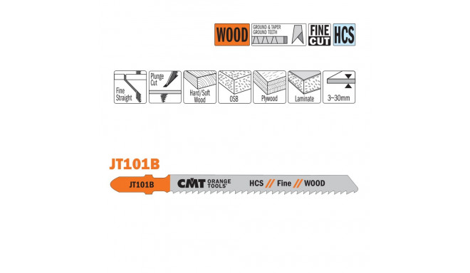 25 JIG SAW BLADES HCS 100x2.5X10TPI (WOOD/STRAIGHT/FINE)