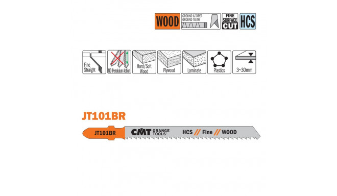 5 JIG SAW BLADES HCS 100x2.5x10TPI (WOOD/STRAIGHT/FINE)