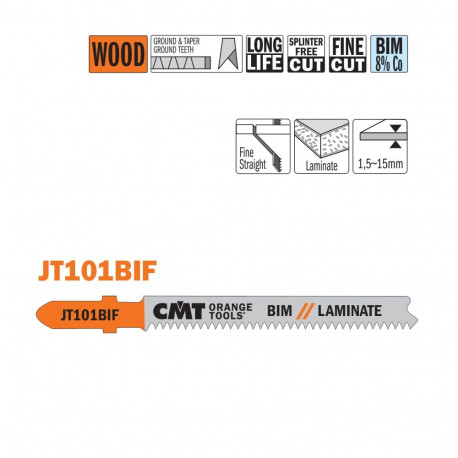 Tikksaelehed, 5 tk BIM 83x1.7x15 TPI (LAMINATE/STRAIGHT/FINE)