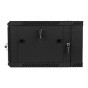 LANBERG WF02-6606-10B Lanberg wall-mounted double section rack 19 flat pack 6U/600x600mm black