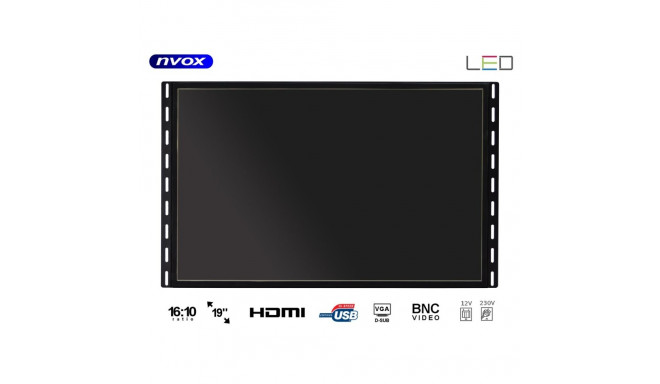 Monitor avatud raami led 19 tolli vga hdmi bnc av usb 12v 230v