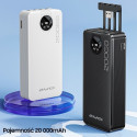 AWEI PowerBank P134K 20000mAh black/black display + USB/PD/Lightning/MicroUSB cables