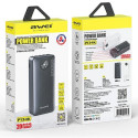 AWEI PowerBank P134K 20000mAh black/black display + USB/PD/Lightning/MicroUSB cables