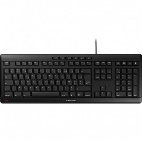 FR layout - CHERRY STREAM KEYBOARD, keyboard (black, SX scissor technology)