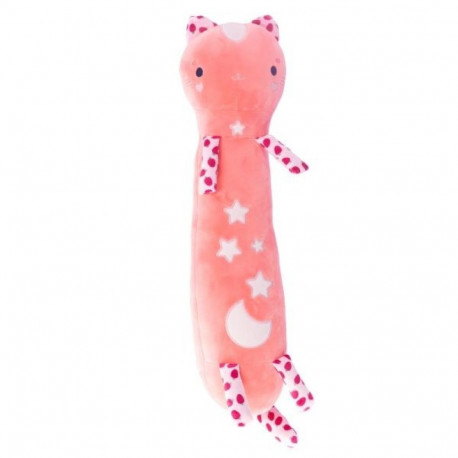 Mascot Momomi Glow in the dark cat dark pink 60 cm