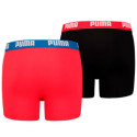 Bokserki dla dzieci Puma Basic Boxer 2P czerwone, czarne 935454 04 140cm