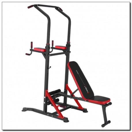 HMS Fitness PWL8324 reguleeritav treeningpink reguleeritava seljatoe ja istmega, must, punane