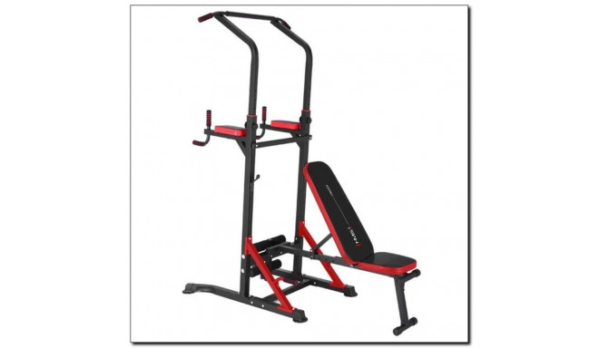 HMS Fitness PWL8324 reguleeritav treeningpink reguleeritava seljatoe ja istmega, must, punane