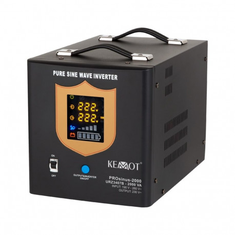 Uninterruptible power supply KEMOT PROsinus-2000 converter with pure sine wave and charging function