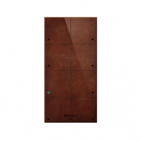 GRENTON TOUCH PANEL/ 8 TOUCH AREAS/ TF-BUS/ DARK, MADE OF NATURAL LEATHER FRONT