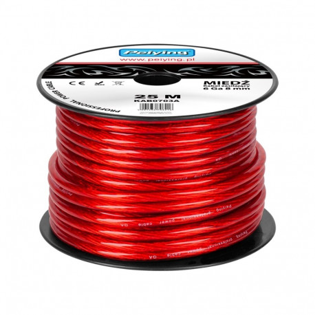 Autokaabel 6Ga OD8mm CU 25m