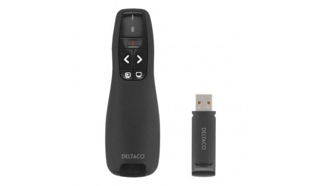 Deltaco WP-001 wireless presenter RF Black