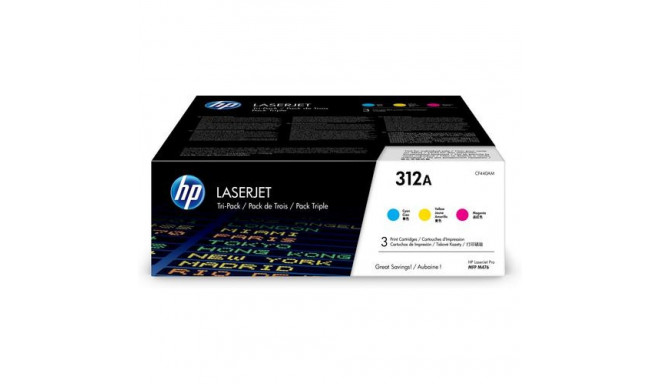 HP 312A Cyan Tri-Pack LaserJet Toner Cartridge