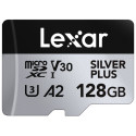 LEXAR MICROSDXC PROFESSIONAL SILVER PLUS UHS-I/U3/A2/4K R205/W150 (V30) 128GB