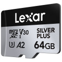 LEXAR MICROSDXC PROFESSIONAL SILVER PLUS UHS-I/U3/A2/4K R205/W100 (V30) 64GB