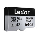 LEXAR MICROSDXC PROFESSIONAL SILVER PLUS UHS-I/U3/A2/4K R205/W100 (V30) 64GB