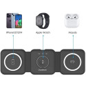 Wireless Charger Choetech, 15W, 3in1, Magnetic, Flexible, Black