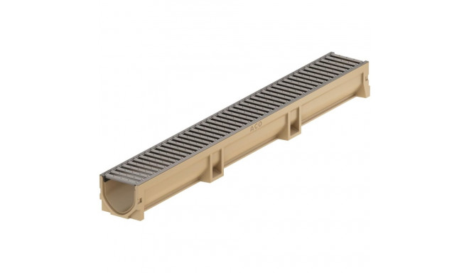 ACO Euroline gutter with galvanized steel grating, 1 m