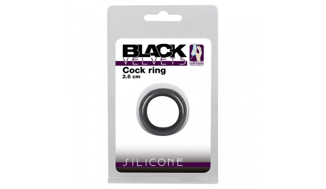 Silikonowy pierścień na penisa Black Velvets 2,6cm