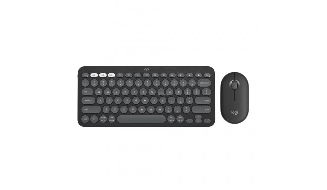 Logitech Pebble 2 Combo keyboard Mouse included RF Wireless + Bluetooth QWERTY US International Grap