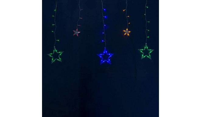 LED Curtain Lights Multicolour Stars